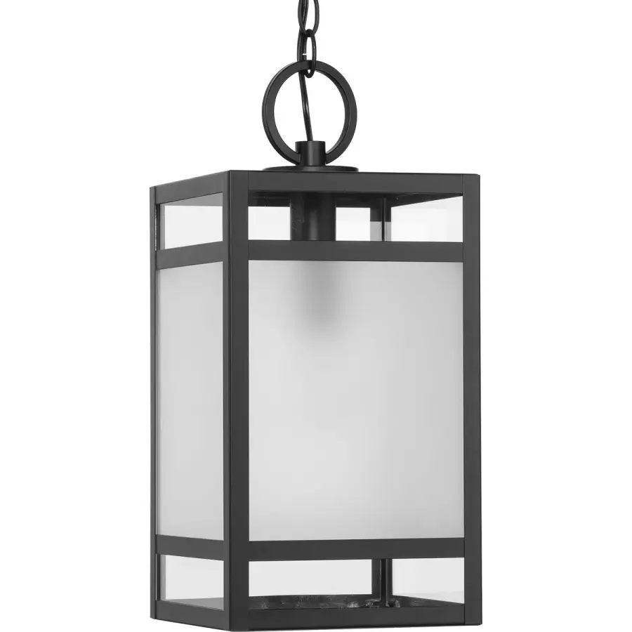 Parrish One-Light Clear Etched Glass Outdoor Hanging Lantern - Image 3
