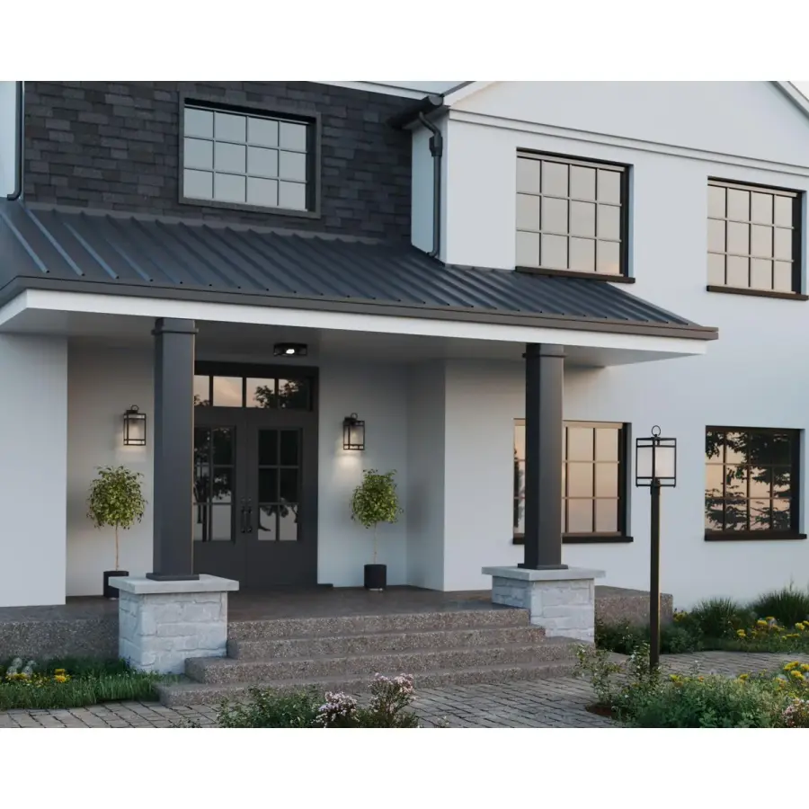 Parrish Two-Light Clear Etched Glass Outdoor Flush Mount - Image 4