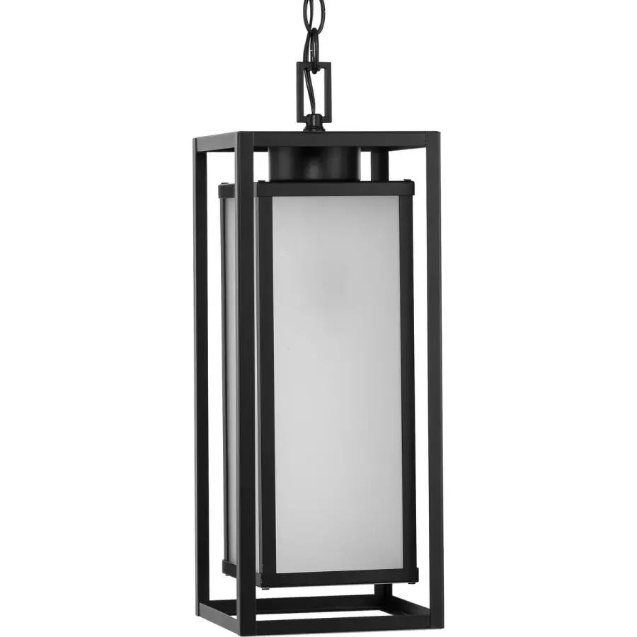 Unison One-Light Etched Seeded Glass Hanging Lantern - Image 3