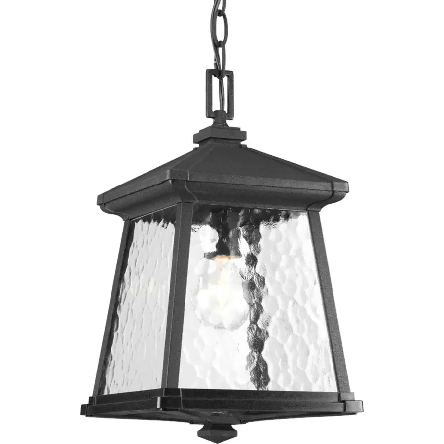 Modern Craftsman Outdoor Lantern with Clean Lines & Textured Finish