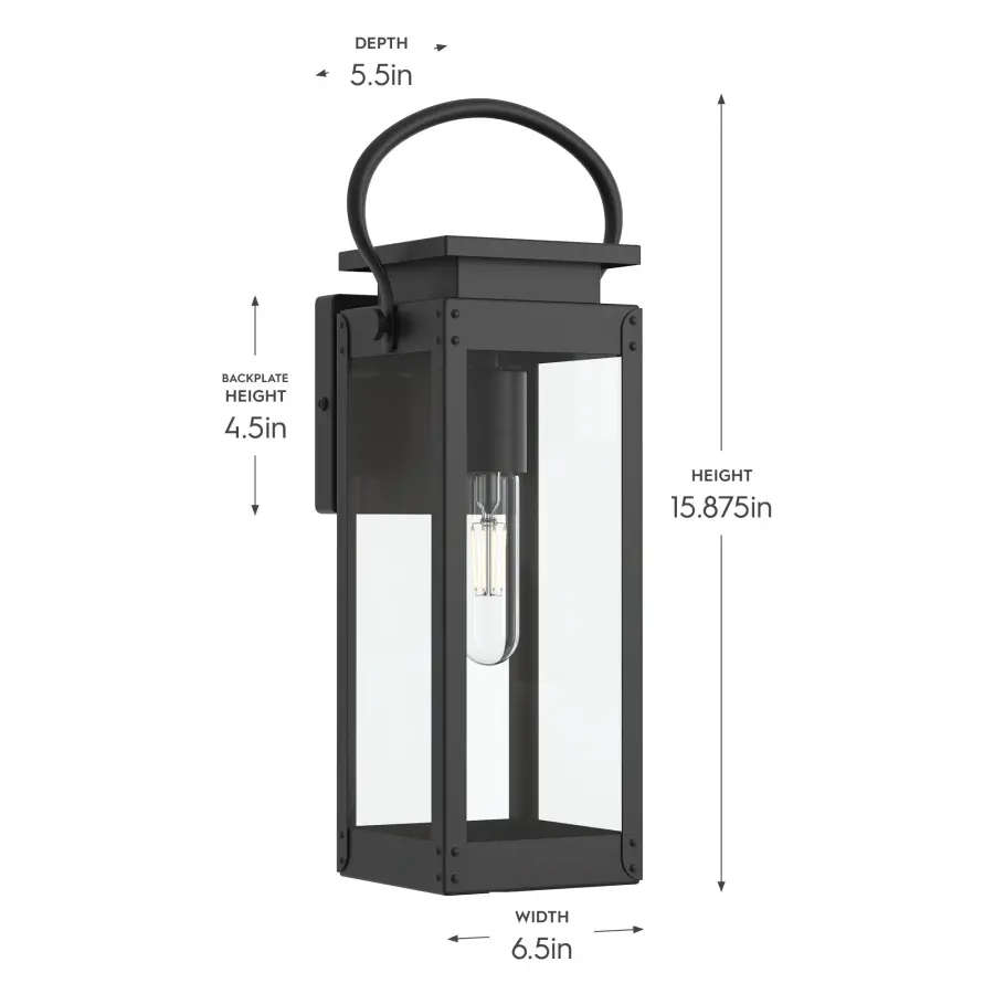 Union Square One-Light Small Wall Lantern - Image 9