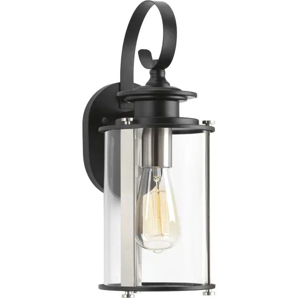 The Squire Collection brings traditional charm to compact outdoor spaces with its one-light design. Perfect for flanking doorways or illuminating smaller patios, this wall lantern combines classic styling with modern efficiency.