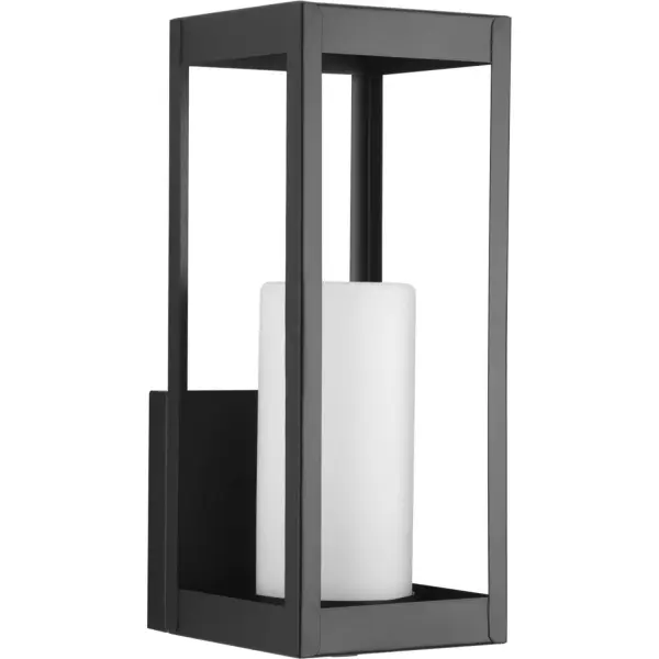 The Patewood outdoor wall lantern combines traditional styling with durable black finish and etched opal glass for a warm, welcoming glow. Compact 5.75" width fits smaller spaces while 100W capacity provides ample light.