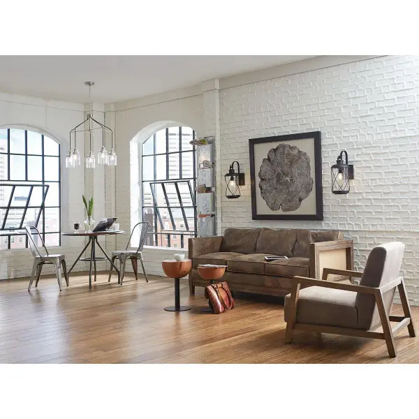 The Hollingsworth Large Wall Lantern combines timeless farmhouse design with contemporary outdoor performance. Its generous size and black finish create striking curb appeal while JA8 compliance ensures energy efficiency. - alternate view