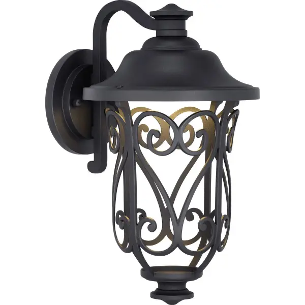 The Leawood LED wall lantern combines modern mountain aesthetics with transitional styling, featuring integrated LED technology and Title 24/JA8 compliance for California energy standards. Perfect for residential outdoor spaces.