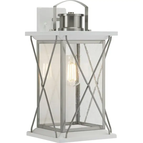 The Barlowe Large Wall Lantern brings rustic elegance to your home's exterior with its antique bronze finish and traditional lantern silhouette. Perfect for porches, patios, and entryways seeking timeless farmhouse style. - alternate view