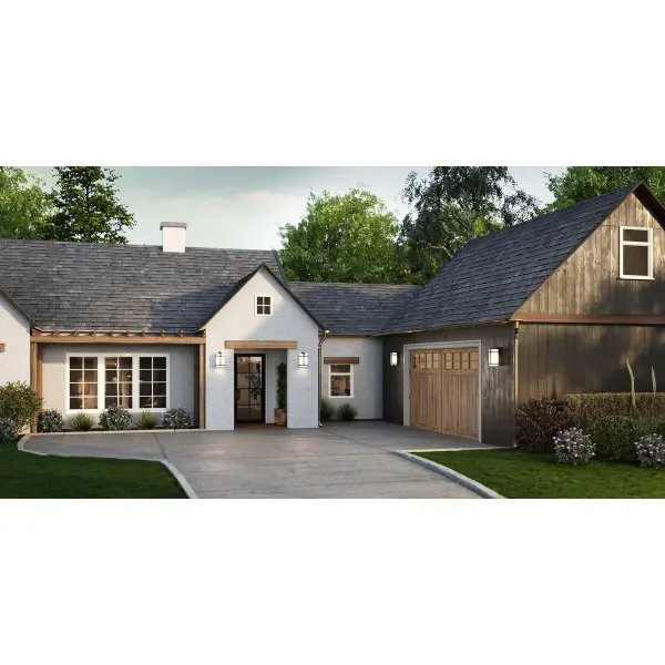 The Ellery wall lantern blends transitional design with modern craftsman details, offering versatile outdoor lighting in a durable black finish. Perfect for residential porches and patios with California Title 22 compliance. - alternate view