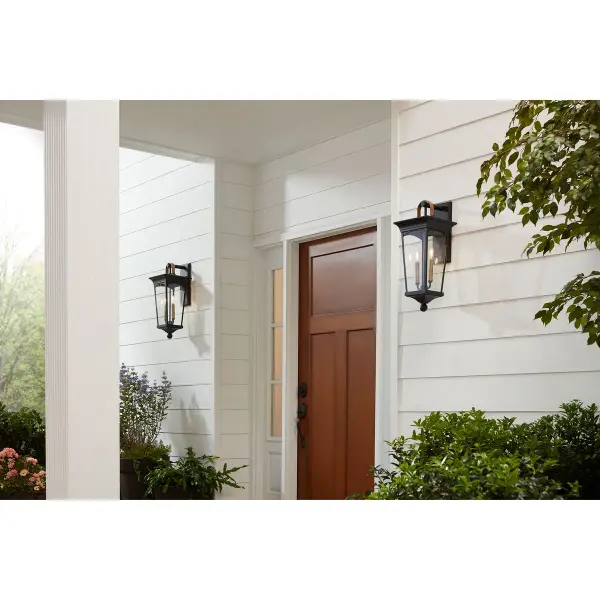 The Chatsworth wall lantern combines timeless traditional design with contemporary outdoor durability. Its medium scale and black finish make it versatile for various architectural styles while providing reliable illumination. - alternate view