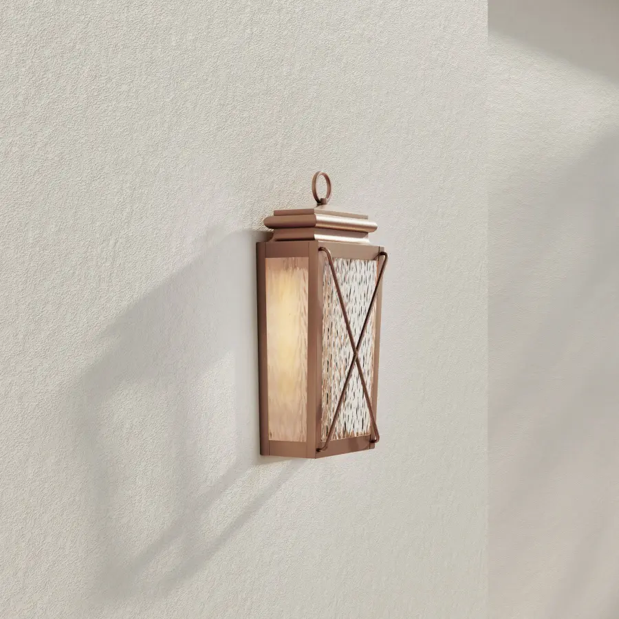 Wakeford One-Light Clear Water Glass Outdoor Wall Lantern - Image 2