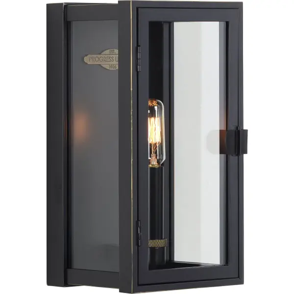 Stature One-Light Clear Glass Small Outdoor Wall Lantern - Image 2