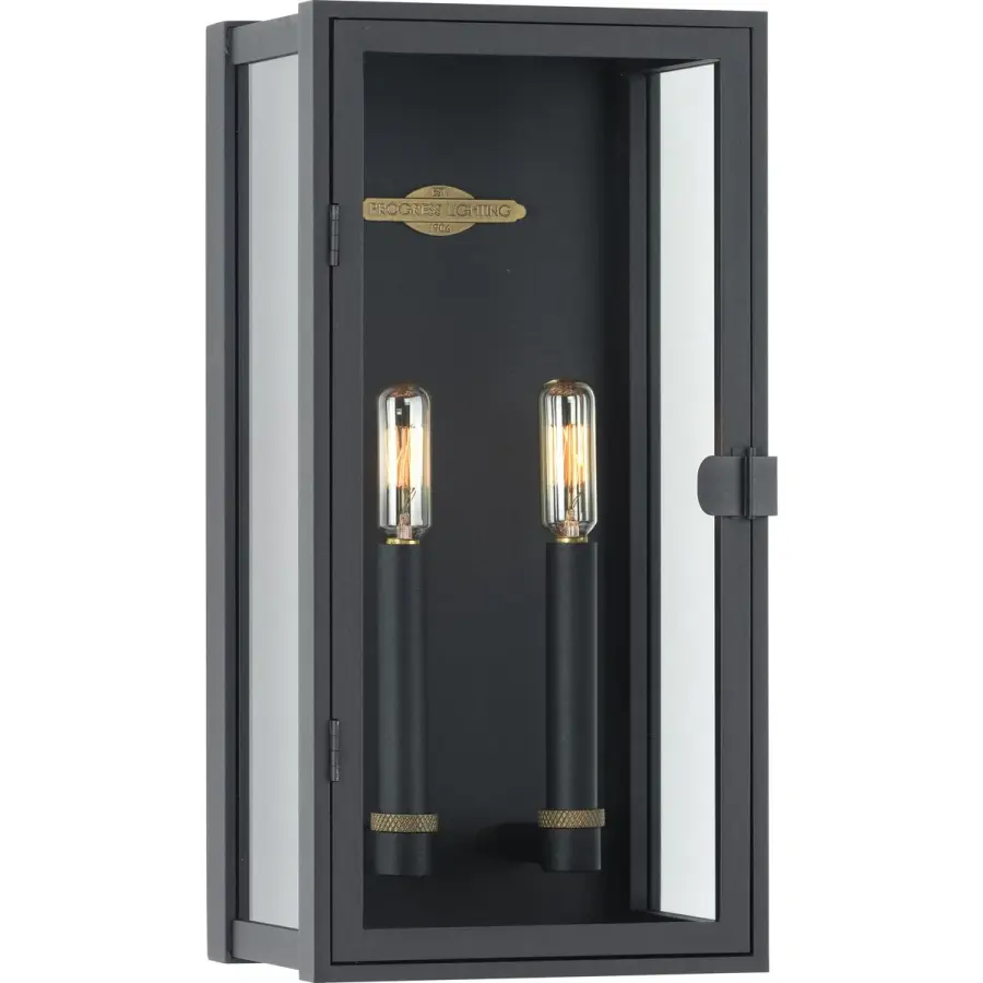Stature Two-Light Clear Glass Outdoor Wall Lantern - Image 3