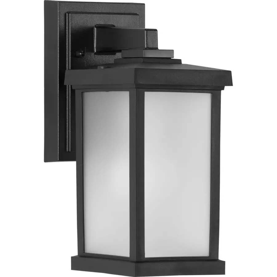 Classic Black Lantern with Frosted Glass for Welcoming Outdoor Spaces