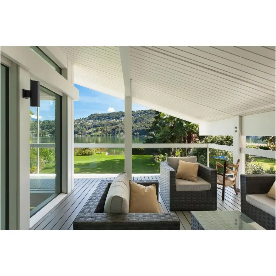 5" Outdoor Up/Down Wall Cylinder Two-Light Wall Lantern - Image 3