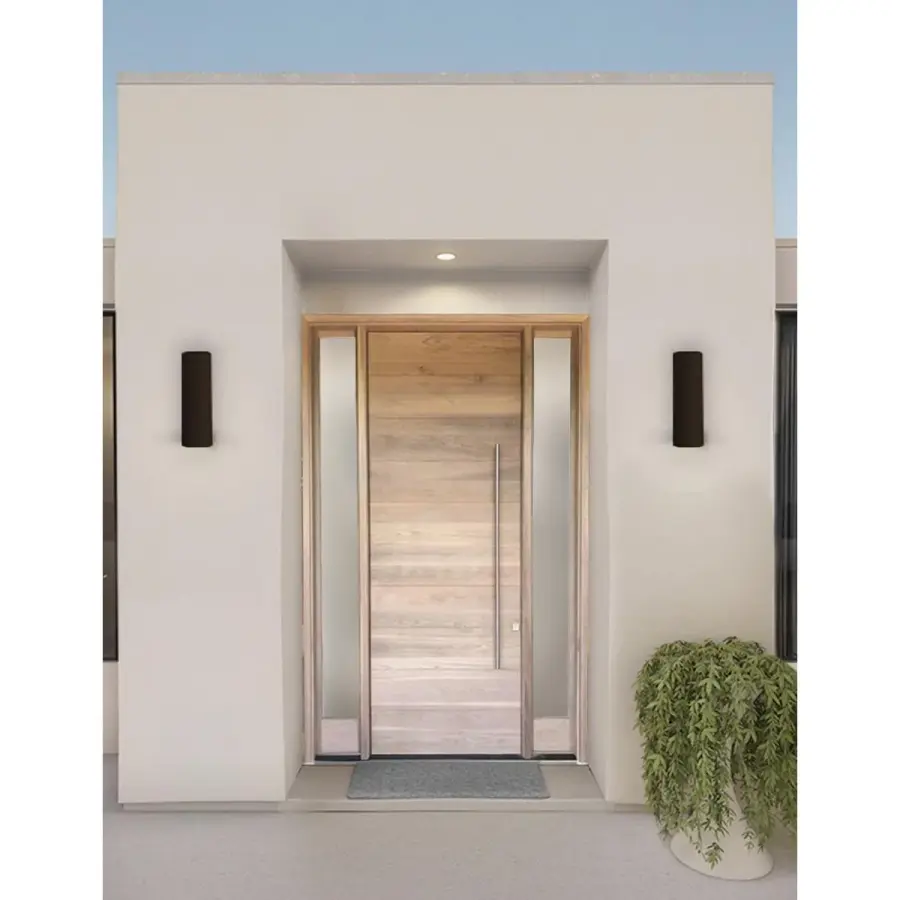 5" Outdoor Up/Down Wall Cylinder Two-Light Wall Lantern - Image 4