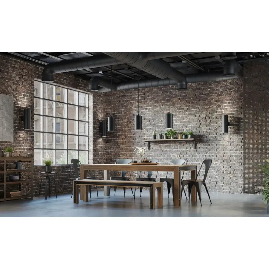 Modern LED Wall Cylinder with Elegant Up/Down Lighting - Image 4