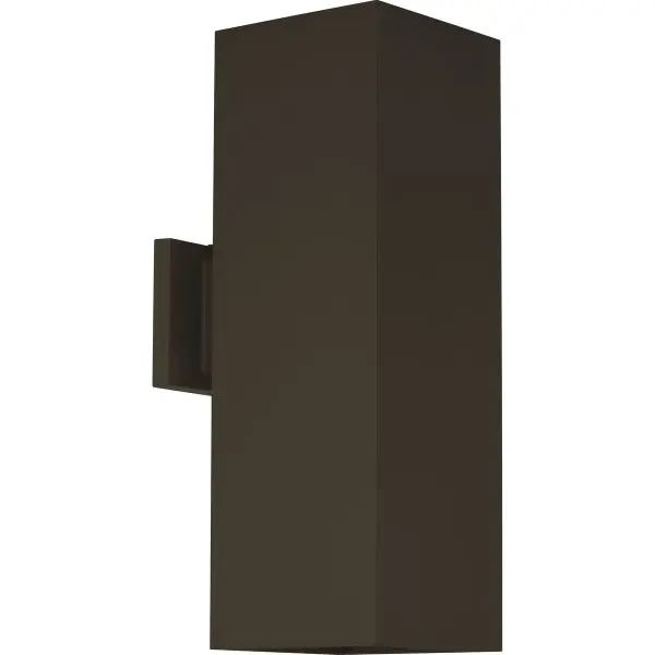 6" Square Up/Down Wall Lantern - Antique Bronze - Image 2