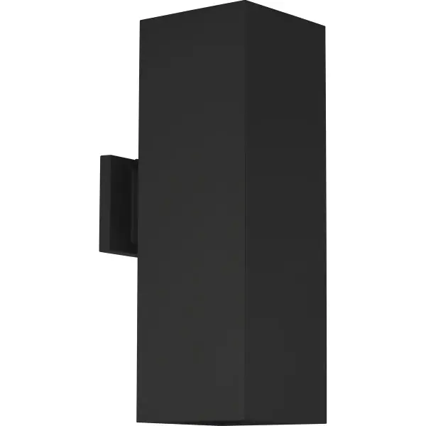 This sleek 6-inch outdoor wall cylinder delivers sophisticated up/down illumination with energy-efficient LED technology. The glass top lens and black finish create a contemporary aesthetic perfect for modern exteriors. - alternate view
