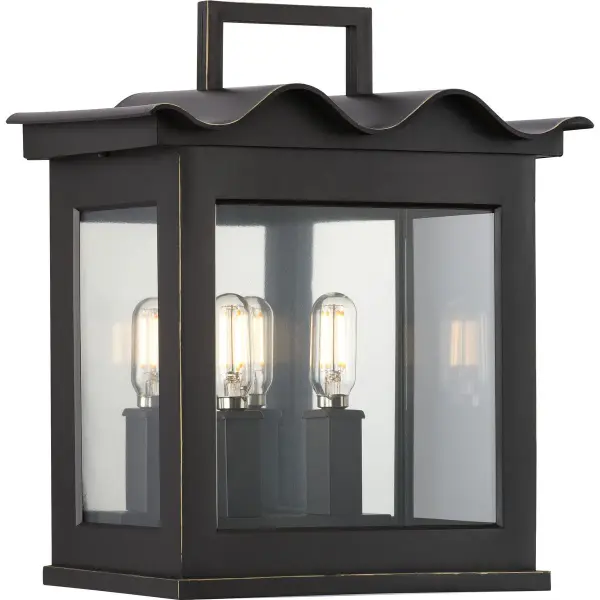 The Point Dume Seamoor brings timeless traditional styling to outdoor spaces with its oil rubbed bronze finish and clear glass panels. California Title 20/22 and JA8 compliant for energy efficiency. - alternate view