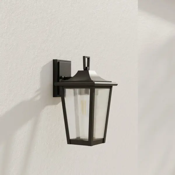 Padgett One-Light Clear Seeded Glass Outdoor Wall Lantern - Image 1