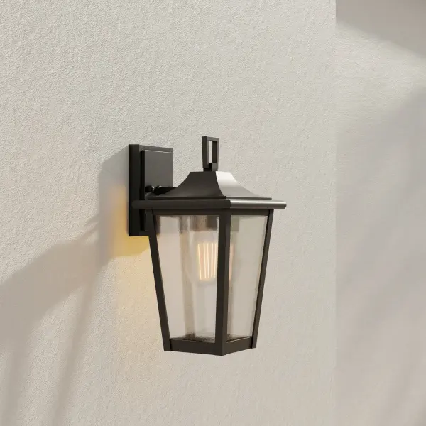 Padgett One-Light Clear Seeded Glass Outdoor Wall Lantern - Image 2