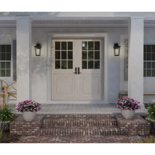 Padgett One-Light Clear Seeded Glass Outdoor Wall Lantern - Image 6