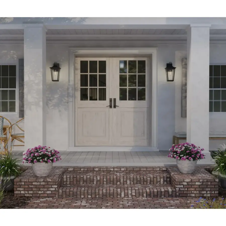 Padgett One-Light Clear Seeded Glass Outdoor Wall Lantern - Image 6