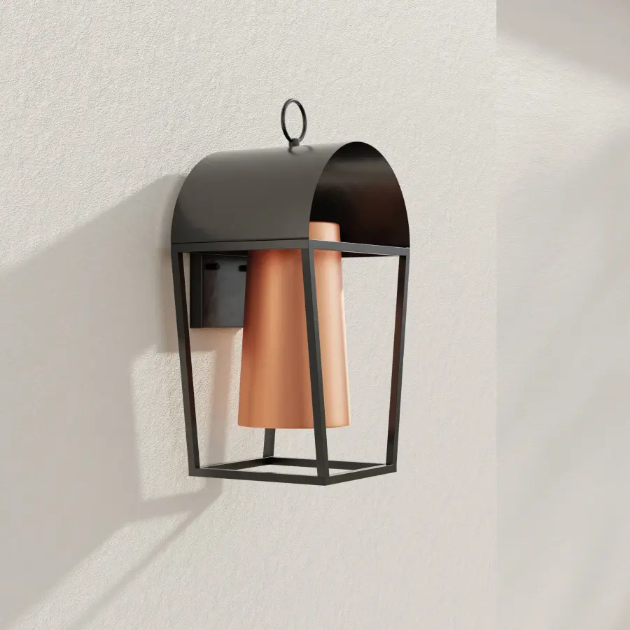 Classic Outdoor Lantern with Rustic Charm and Modern Compliance - Image 1