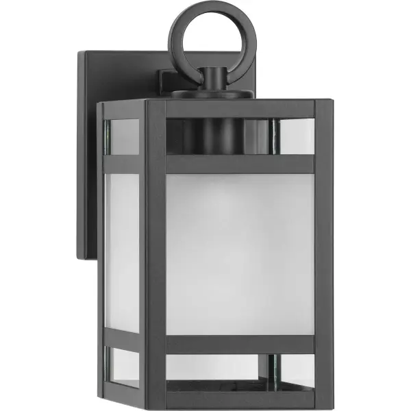 The Parrish wall lantern combines transitional styling with durable outdoor construction. Clear etched glass provides ambient lighting while the matte black finish offers timeless appeal for residential exteriors.
