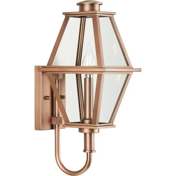Bradshaw One-Light Clear Glass Small Outdoor Wall Lantern - Image 3