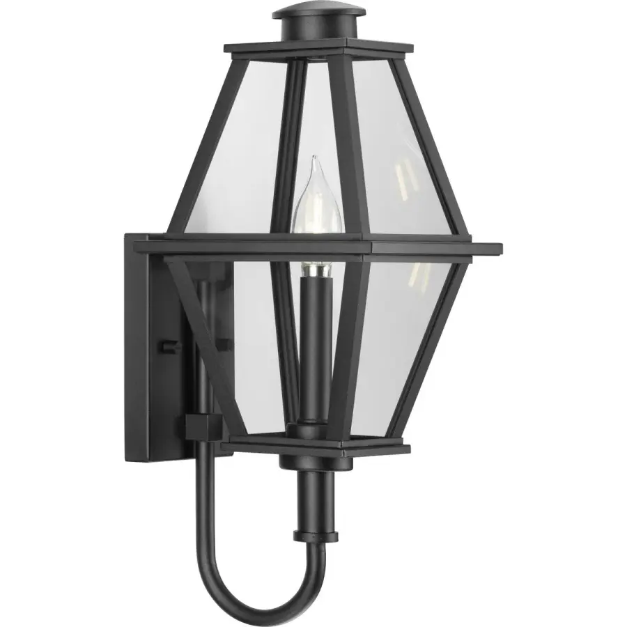 Bradshaw One-Light Clear Glass Small Outdoor Wall Lantern - Image 4