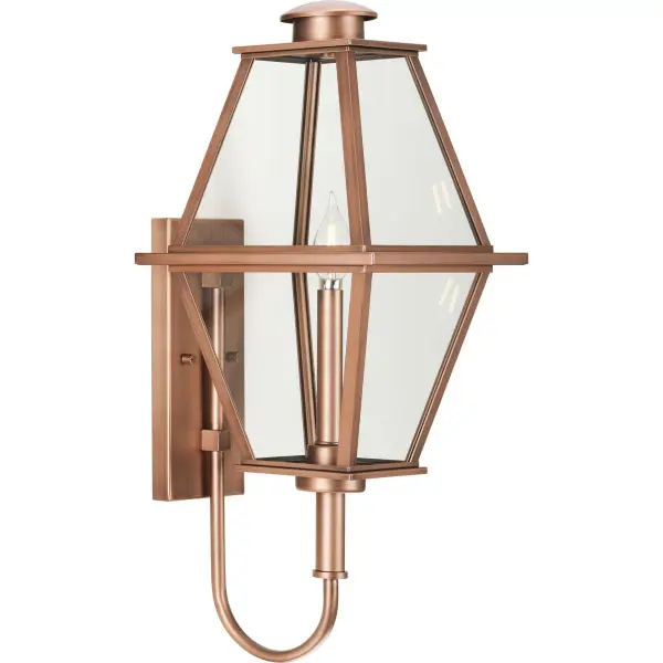 The Bradshaw wall lantern combines traditional charm with transitional versatility, featuring clear glass panels and a durable black finish. Perfect for residential porches and patios, this medium-sized fixture offers timeless appeal with modern compliance standards. - alternate view