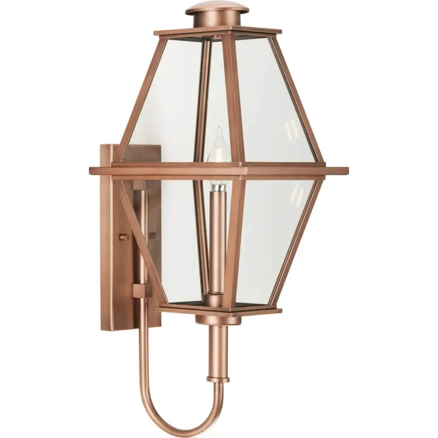 Bradshaw One-Light Clear Glass Outdoor Wall Lantern - Image 2