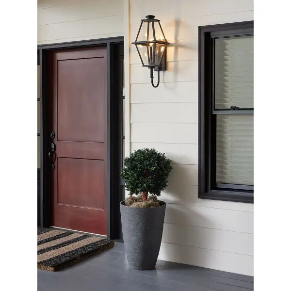 Bradshaw One-Light Clear Glass Outdoor Wall Lantern - Image 3