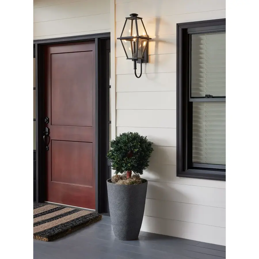 Bradshaw One-Light Clear Glass Outdoor Wall Lantern - Image 3