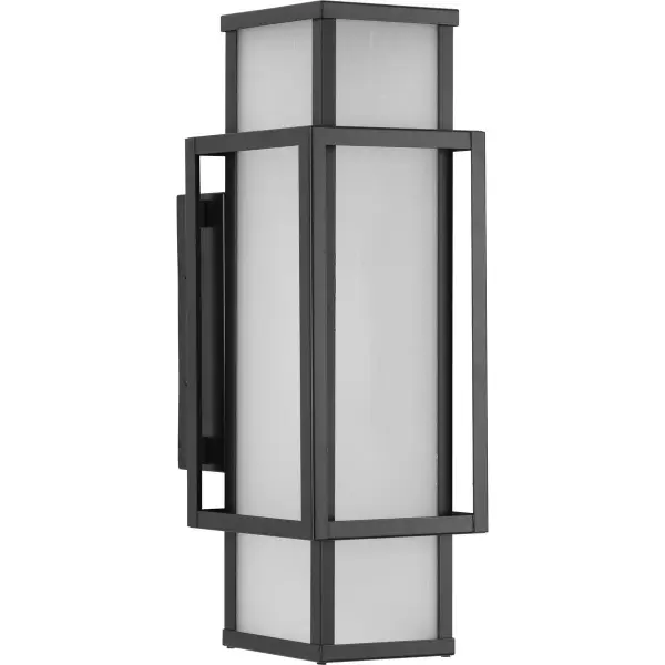 The Unison wall lantern blends contemporary clean lines with farmhouse warmth through etched seeded glass and matte black finish. Two-light design provides ample illumination for outdoor spaces while meeting California Title 24 standards.