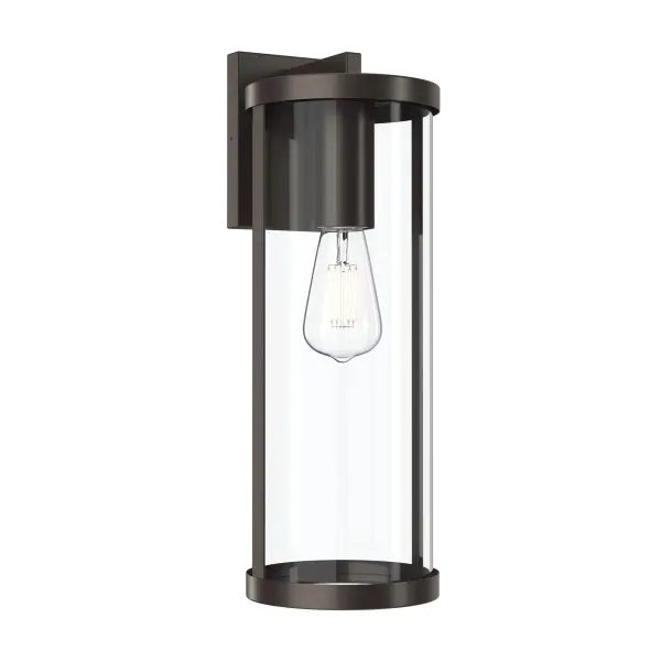 The Kagen outdoor wall light combines traditional design elements with durable outdoor construction. Its antique bronze finish provides a warm, classic aesthetic that complements various architectural styles.