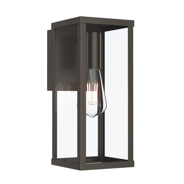 The Ryle outdoor wall light brings timeless elegance to exterior spaces with its antique bronze finish. Perfect for enhancing curb appeal and providing welcoming illumination at entryways and porches. - alternate view