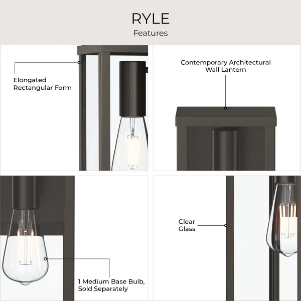 Ryle Outdoor Wall Light in Antique Bronze - Image 12