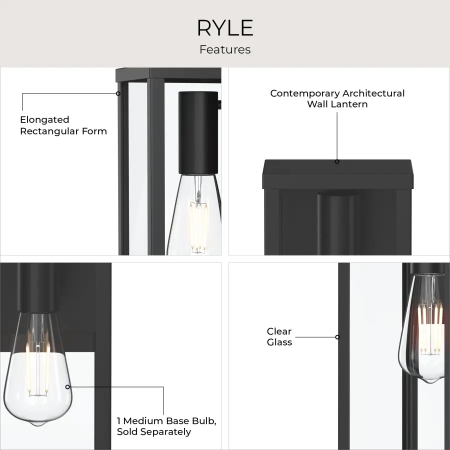 Ryle Outdoor Wall Light in Antique Bronze - Image 5