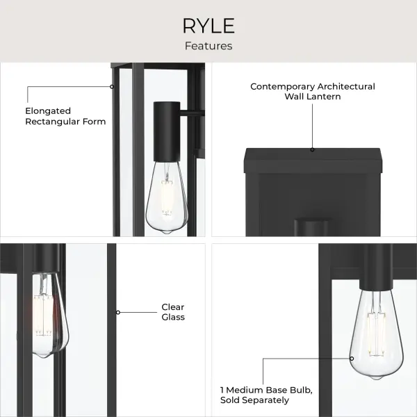 Ryle Outdoor Wall Light in Antique Bronze - Image 5