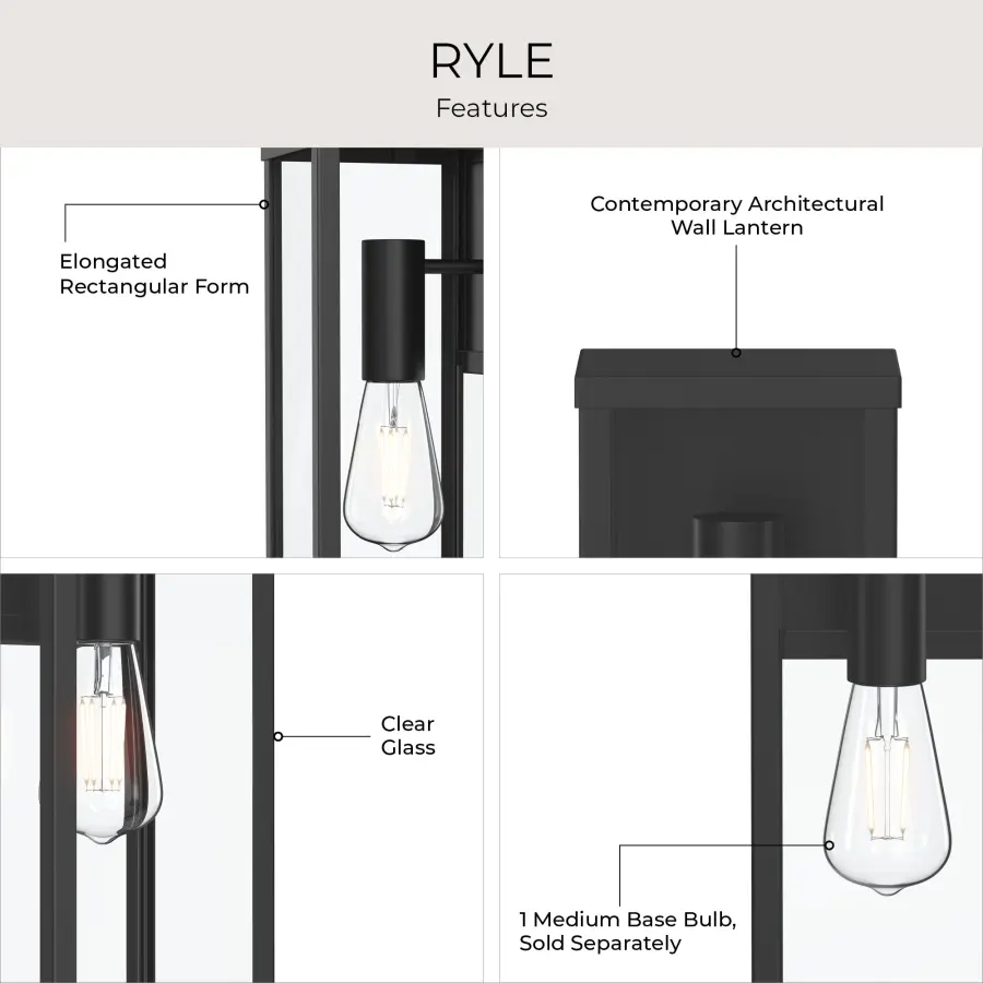 Ryle Outdoor Wall Light in Antique Bronze - Image 5