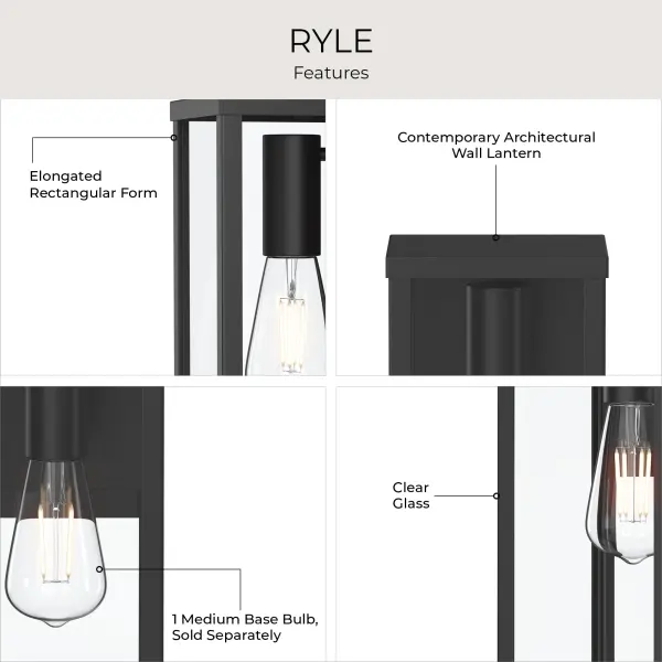 Ryle Outdoor Wall Light in Antique Bronze - Image 4