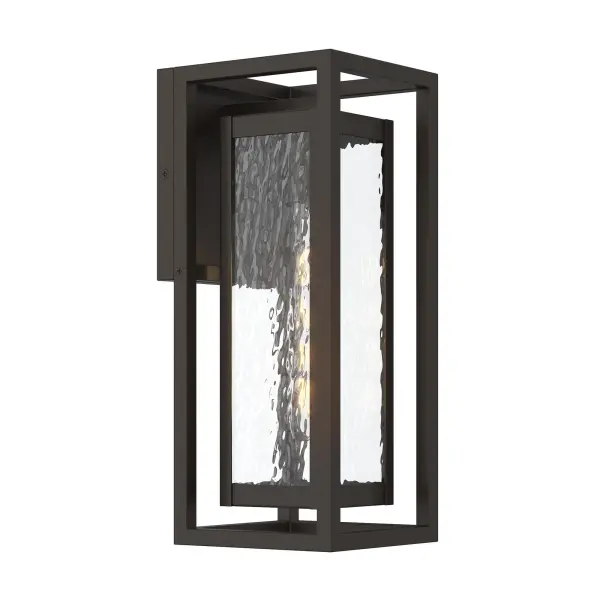 The Shaw Small Lantern combines traditional design with durable outdoor construction. Its compact 6-inch width and clear water glass create welcoming illumination for entryways and porches.