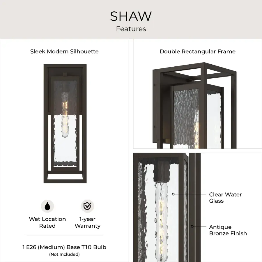 Shaw Outdoor Medium Wall Lantern - Image 4