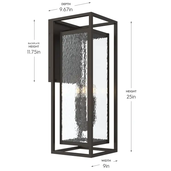 Shaw Outdoor Large Wall Lantern - Image 3