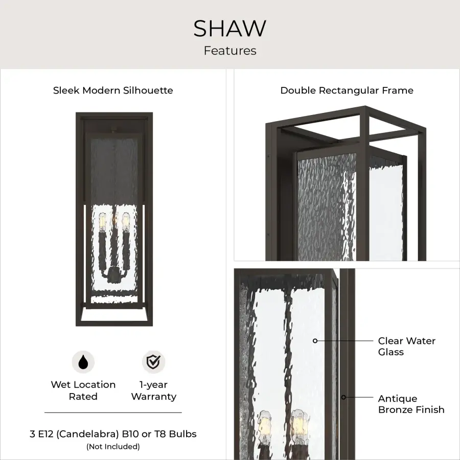 Shaw Outdoor Large Wall Lantern - Image 4