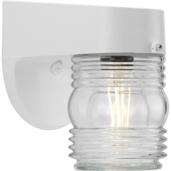Affordable Traditional Outdoor Wall Lantern in Durable White Finish - Image 2