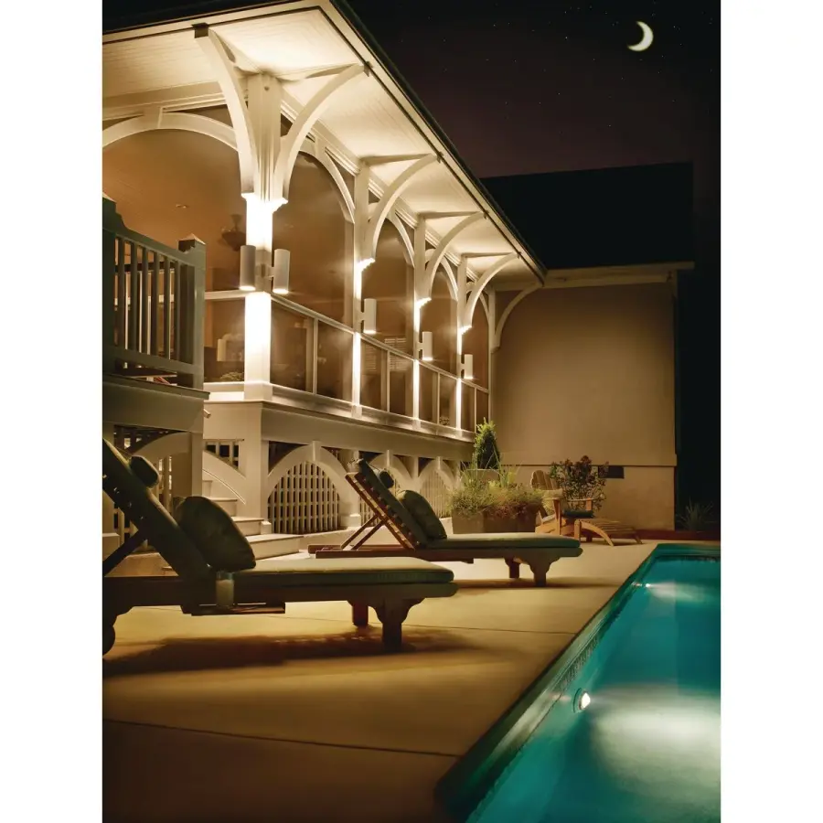 5" Outdoor Up/Down Wall Cylinder in Antique Bronze - Image 7