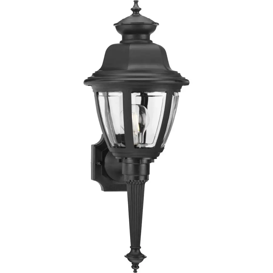 Textured Black One-Light Outdoor Wall Lantern