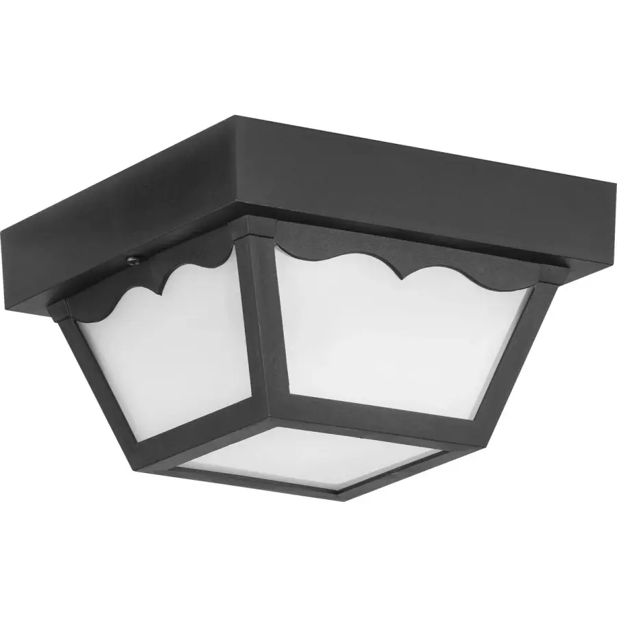 8-1/4" White Flush Mount Indoor/Outdoor Light - Image 1